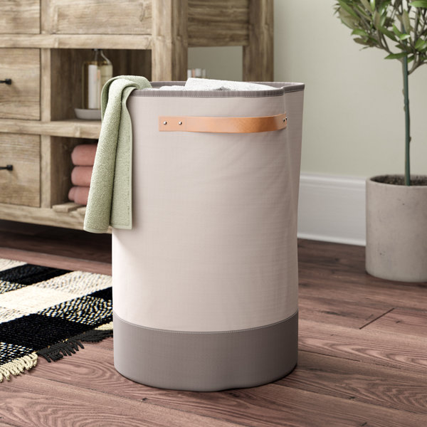 Laurel Foundry Modern Farmhouse Leather Handle Laundry Hamper & Reviews